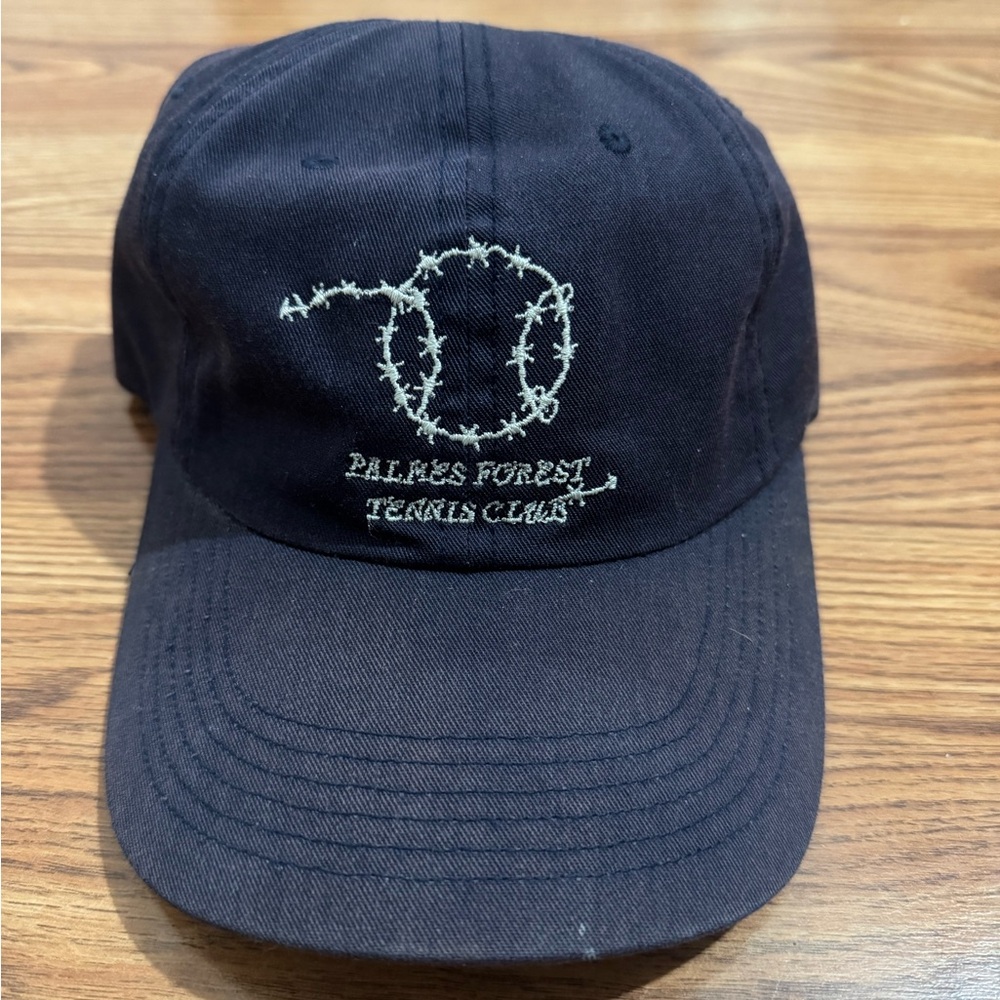 Black Tennis Club Embroidered Cap